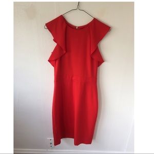 J. Crew red formal dress